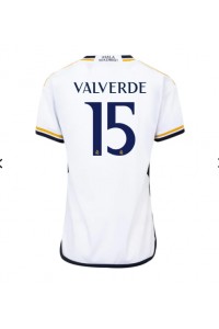 Real Madrid Federico Valverde #15 Jalkapallovaatteet Naisten Kotipaita 2023-24 Lyhythihainen